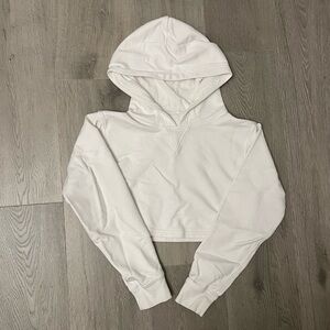 Lululemon White Cropped Hoodie